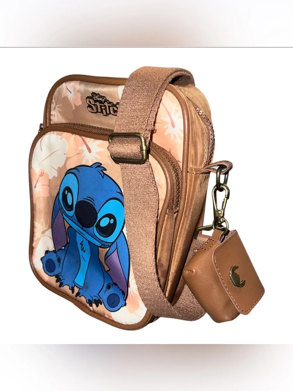 Bioworld Stitch Crossbody Bag in Blue and Peach